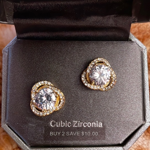 Cubic Zirconia Earrings - Picture 1 of 3